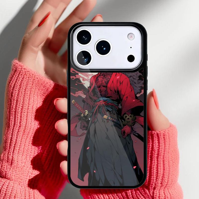 Samurai Oni Mask Phone Case for iPhone 17 Air 16e 15 14 13 Pro Max Back Cover for 12 11 Pro Coque