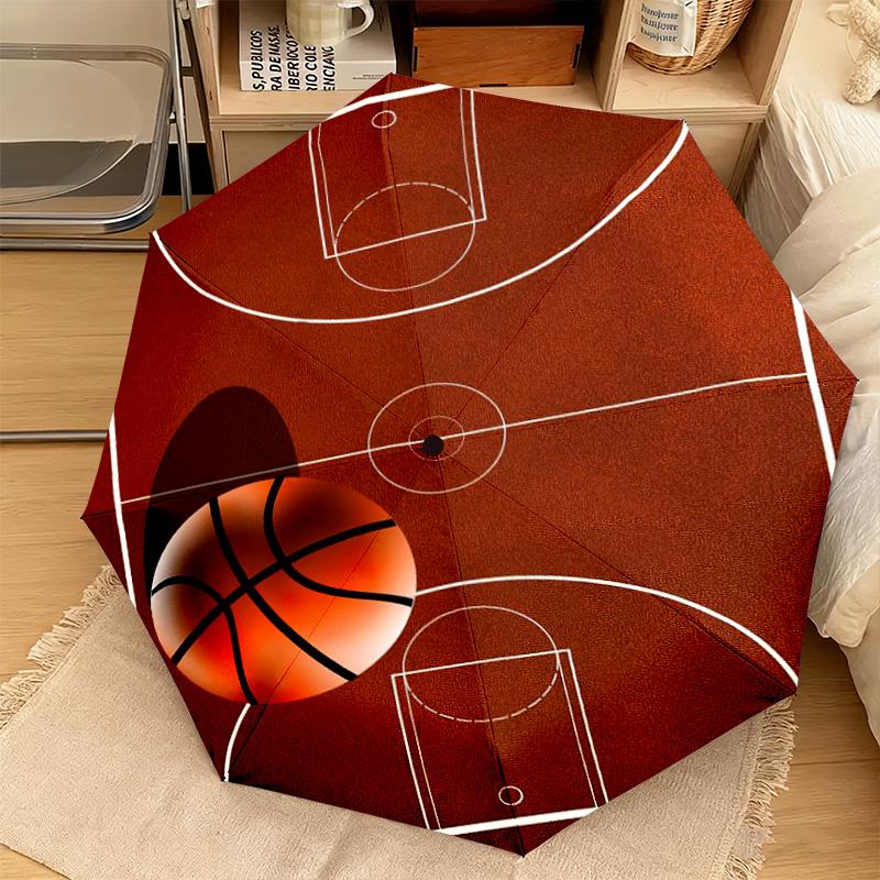 1PC Soccer Ball Flames Water Automatic Umbrella - Suitable Travel Outdoor Portable Umbrella Birthday Gift Daily Essentials