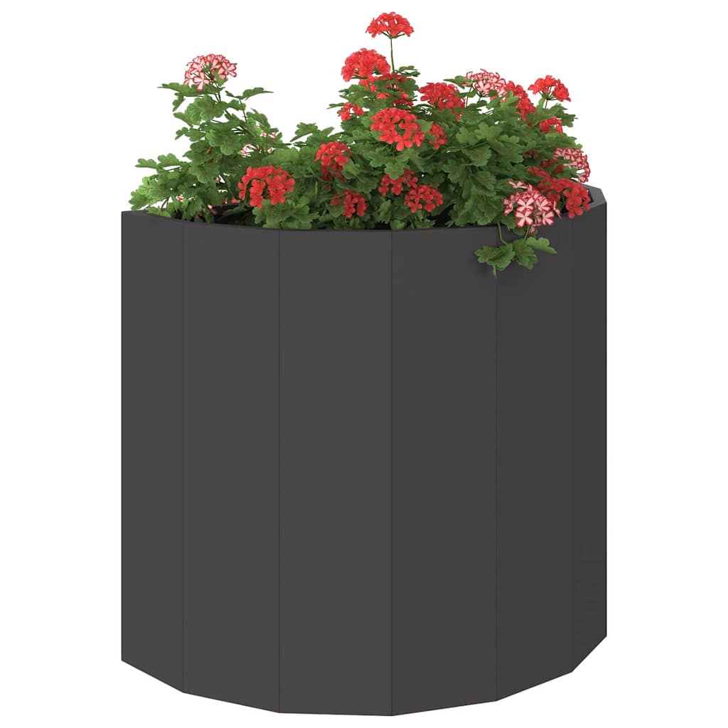 Plant Pot Black 60 X 30 X 50 Cm Steel