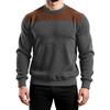 Men's Colorblock Round Neck Long Sleeve Tops Men's Sports Large Size Casual Round Neck Tops