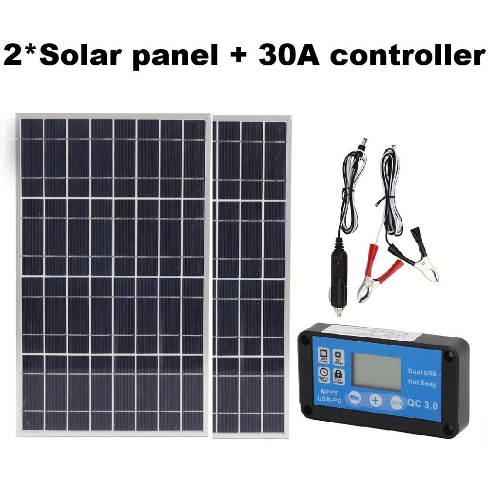 Battery Voltage 18V Framed Solar Panel Waterproof Controller