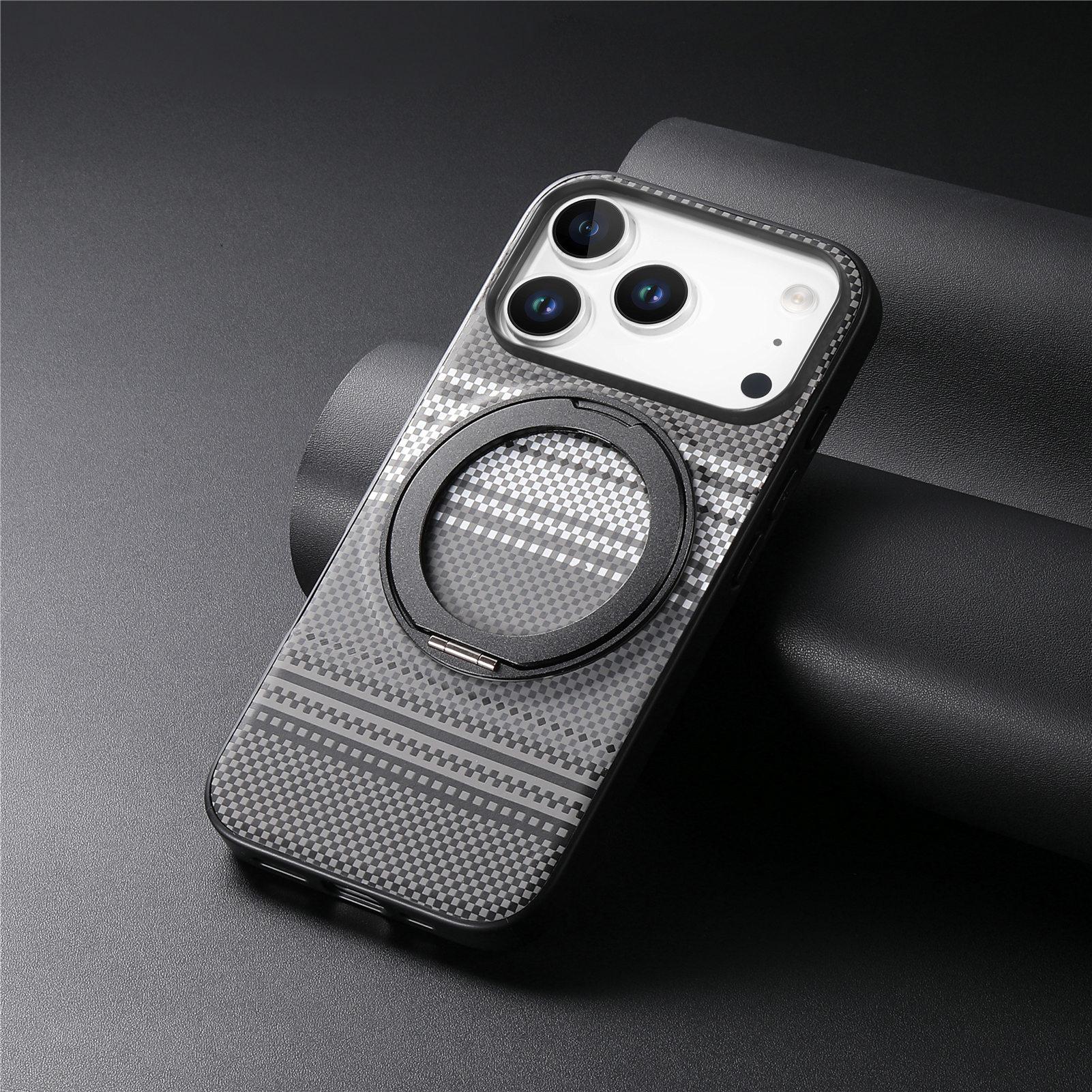 

360 Rotating Magnetic Bracket Braided Texture Case for Motorola G86 G67 G56 G15 G75 G85 G55 G45 Edge 60 Pro Shockproof Cover Motorola Moto G05 чёрный