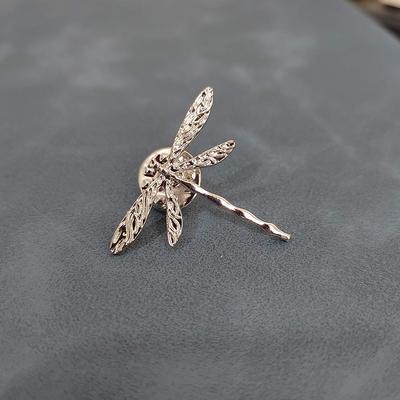 Silver Color Dragonfly Insect Brooch Pins Vintage Style Elegant Coat Accessories Animal Jewelry Gifts For Women