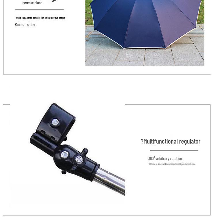 Dual-Shoulder Hands-Free Folding Sunshade Umbrella