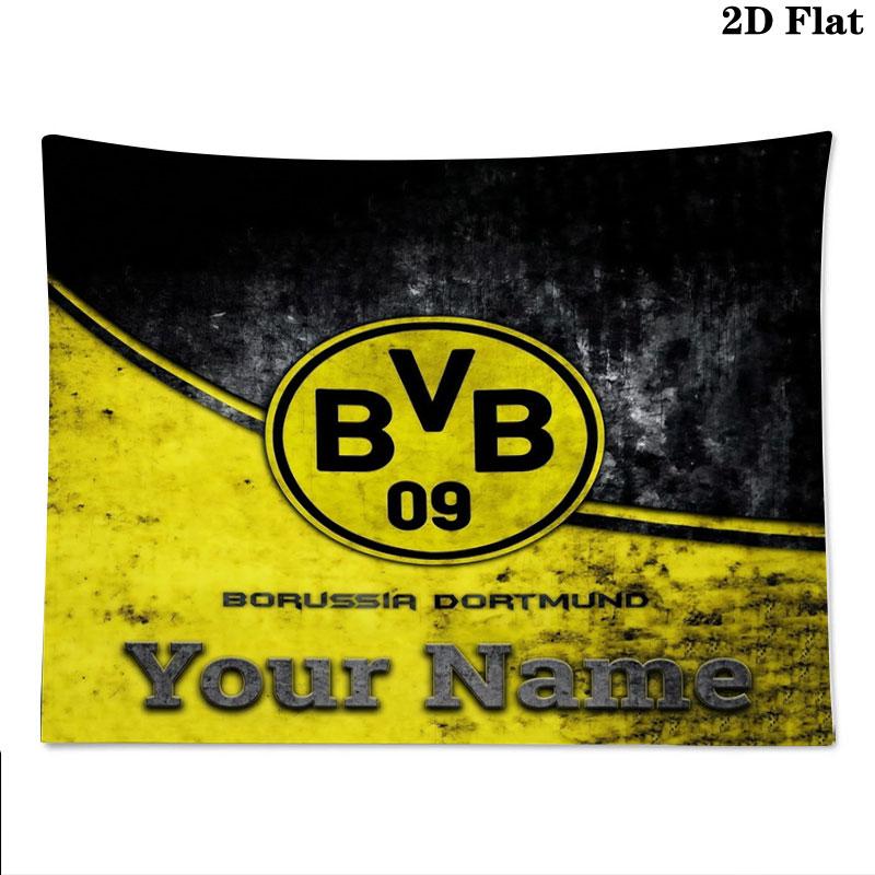 Borussia Custom Name Wall Tapestry Aesthetic Wall Hanging Printed Fabric Blanket Decorative Tapestries for Bedroom Living Room Home Decor