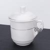 270ml Ceramic Lidded Gold-Rimmed Business Cup
