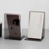 2 Pcs L-Shaped Transparent Book Ends Fall-resistant Acrylic Book Ends Clear Acrylic Bookends for Shelves Organizer