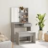 Vanity Set - Dressing Table Set - Sonoma Grey - 74.5x40x141 Cm - With Mirror - Stool Included