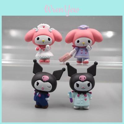 Diy Cream Phone Case Doll Crafting Materials 4pcs Kuromi My Melody Figures For Decorating