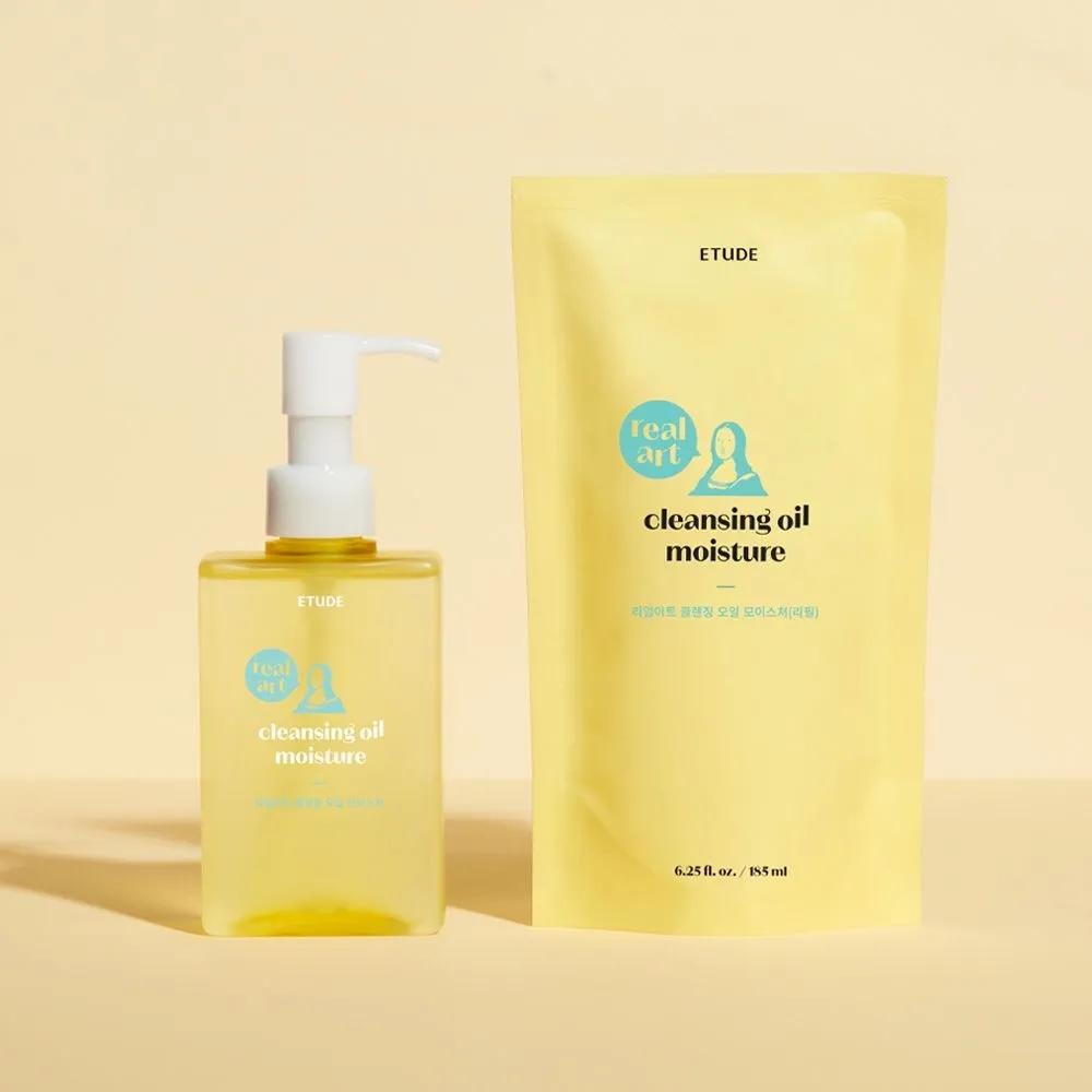 Real Art Cleansing Oil Moisture (Main Product 185ml + Refill 185ml) / Deep Cleansing / Gift Set / Special Set