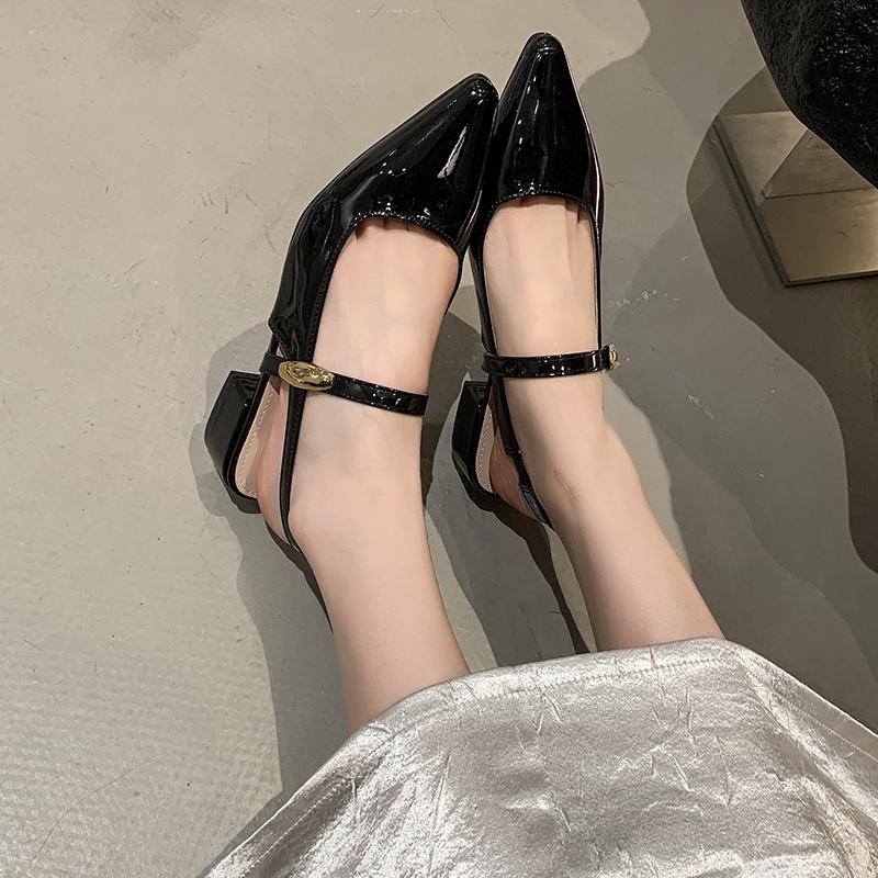Fashion Women Pointed Toe Sandals Fashion Mid Heels Shoes Dress Elegant Pumps Woman Heeled Shoes 2025 New Trend Brand Female Chaussures