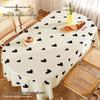 Changbaosen Light Luxury Faux Lambskin Oval Tablecloth