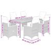 VidaXL Ensemble de bistro de jardin 7 pcs coussins gris poly rotin, ensemble de bistro de jardin, ensemble de balcon 3276971