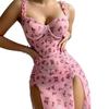 Sexy European & American Slim Fit Slit Nightdress