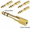 5Pcs 3.5mm 6.35mm Stereo Mono Plug To 3.5mm 6.5mm Audio Jack Connector Adapter Converter for Speaker
