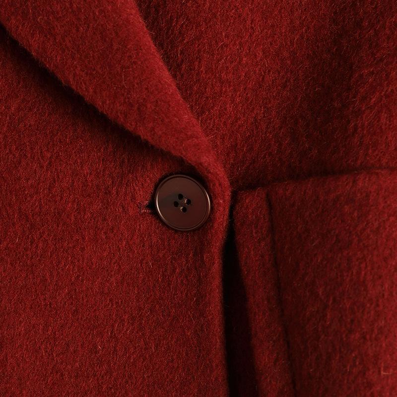 Double-sided Wool Coat Women's Short Autumn and Winter New Middle-aged and Old Mother Clothing Small Woolen Coat High-end Sense