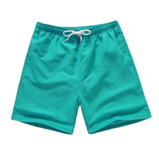 

Гавайские шорты на шнурке, универсальные широкие мужские плавки, сплошной цвет, повседневная одежда 2XL зелёный