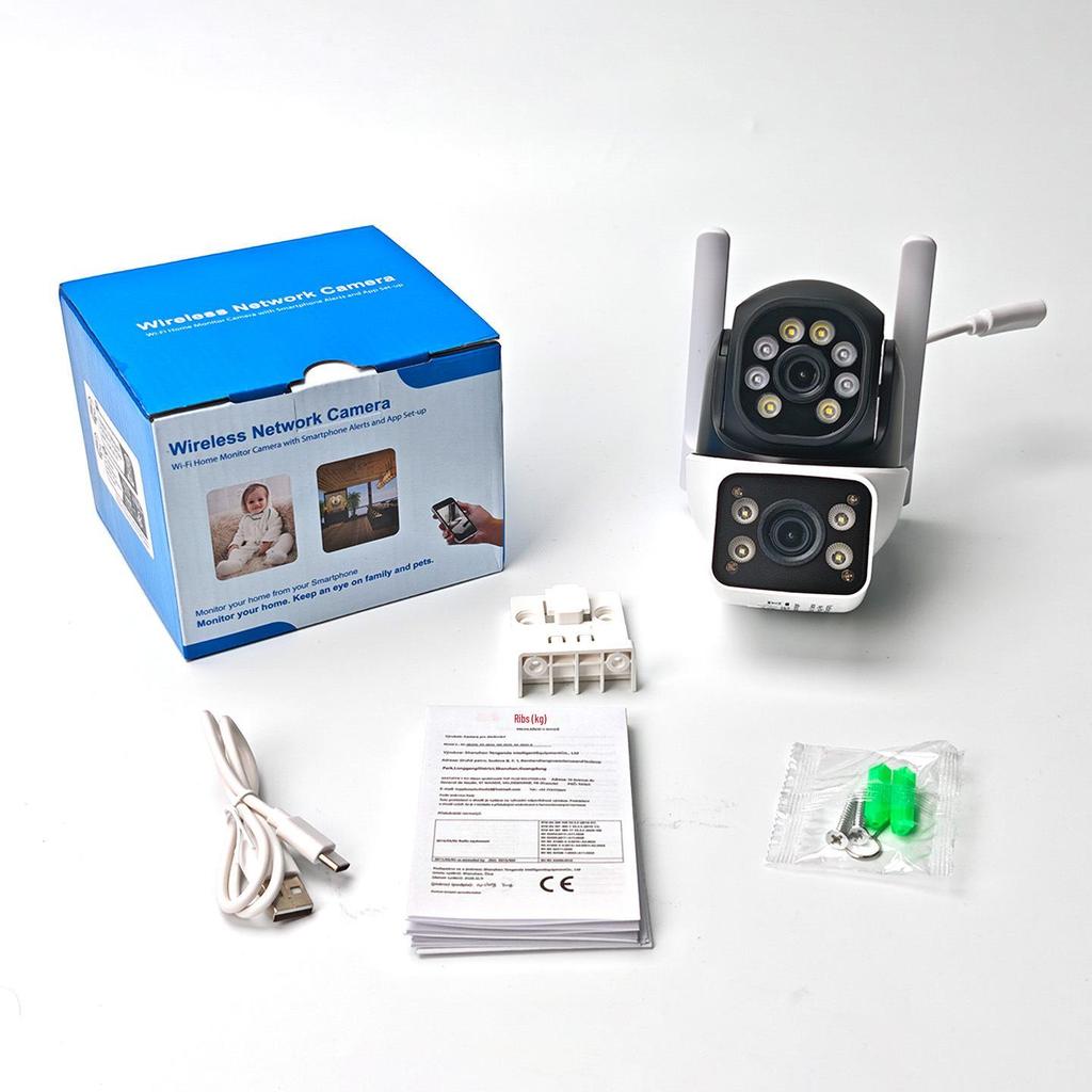 Outdoor Dual-Lens Night Vision HD Security Camera