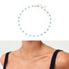 Lightweight Stainless Steel Turquoise Necklace Neck Beaded Jewelry For Women Summer Vacation Accessory