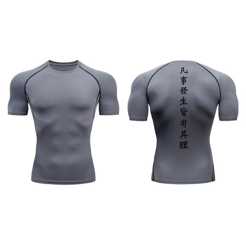 Spider Print Short Sleeve Compression Shirts for Men Summer Athletic Quick Dry T-shirts Gym Workout Running Tees Tops  RL00227