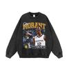 Oversized Hooded Sweatshirt Men Women Streetwear Basketball Print Loose Fit Cotton Pullover Fall
