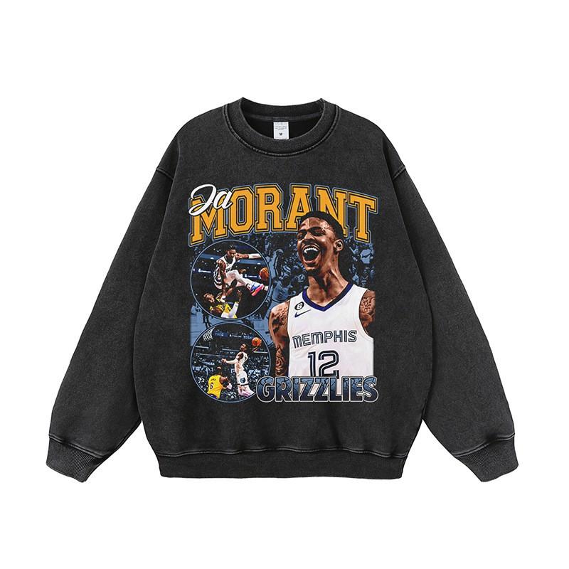 Oversized Hooded Sweatshirt Men Women Streetwear Basketball Print Loose Fit Cotton Pullover Fall