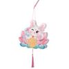 Traditional Style Rabbit Lantern Chinese Lotus Moon Handheld Luminous Lantern  Children Gift
