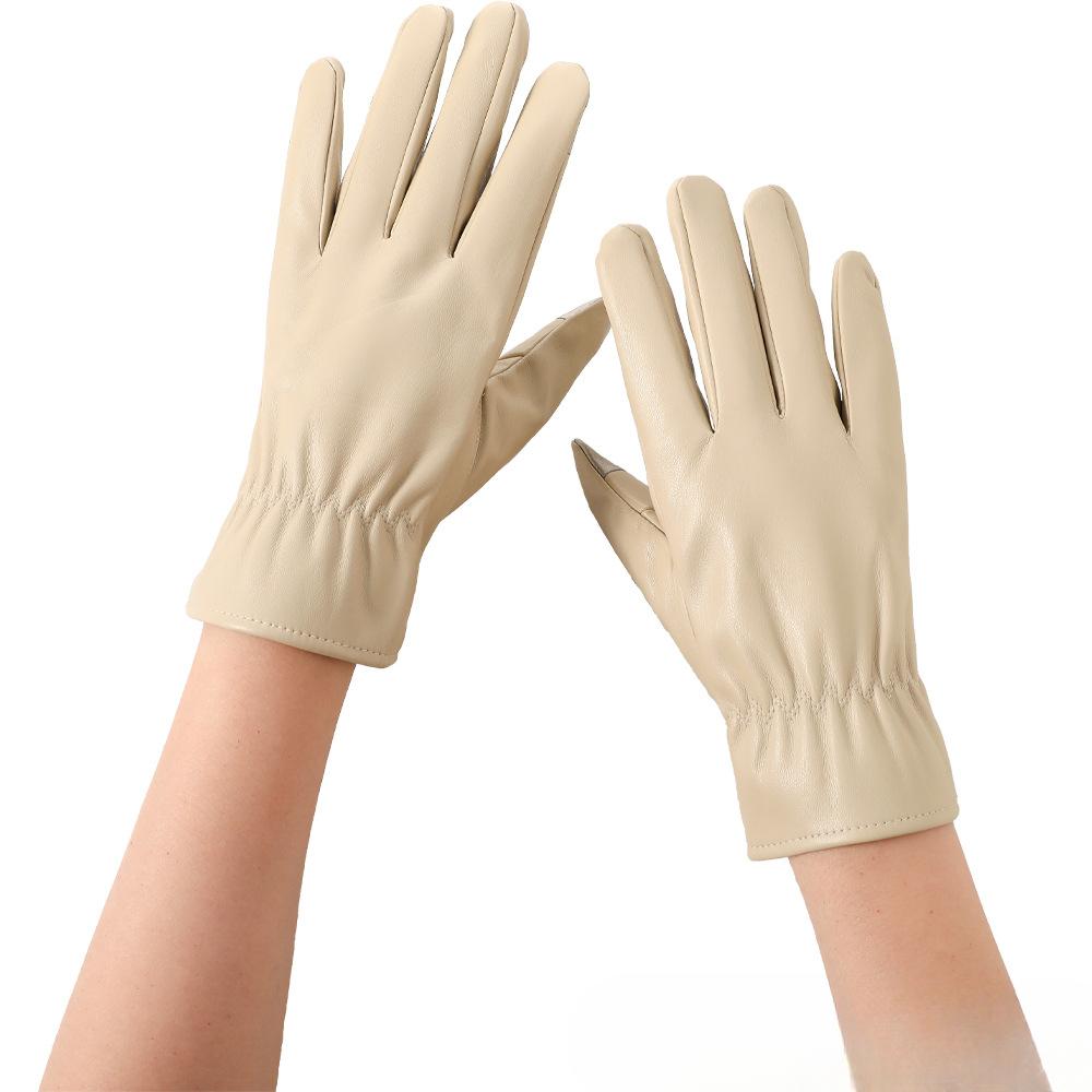 Fleece Thickened Windproof Waterproof Touch Screen Couple Men's Driving Korean Style Bike Riding Winter Gloves