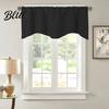Solid Color Through Valance Room Balcony Curtain Home Rod Short Kitchen Window