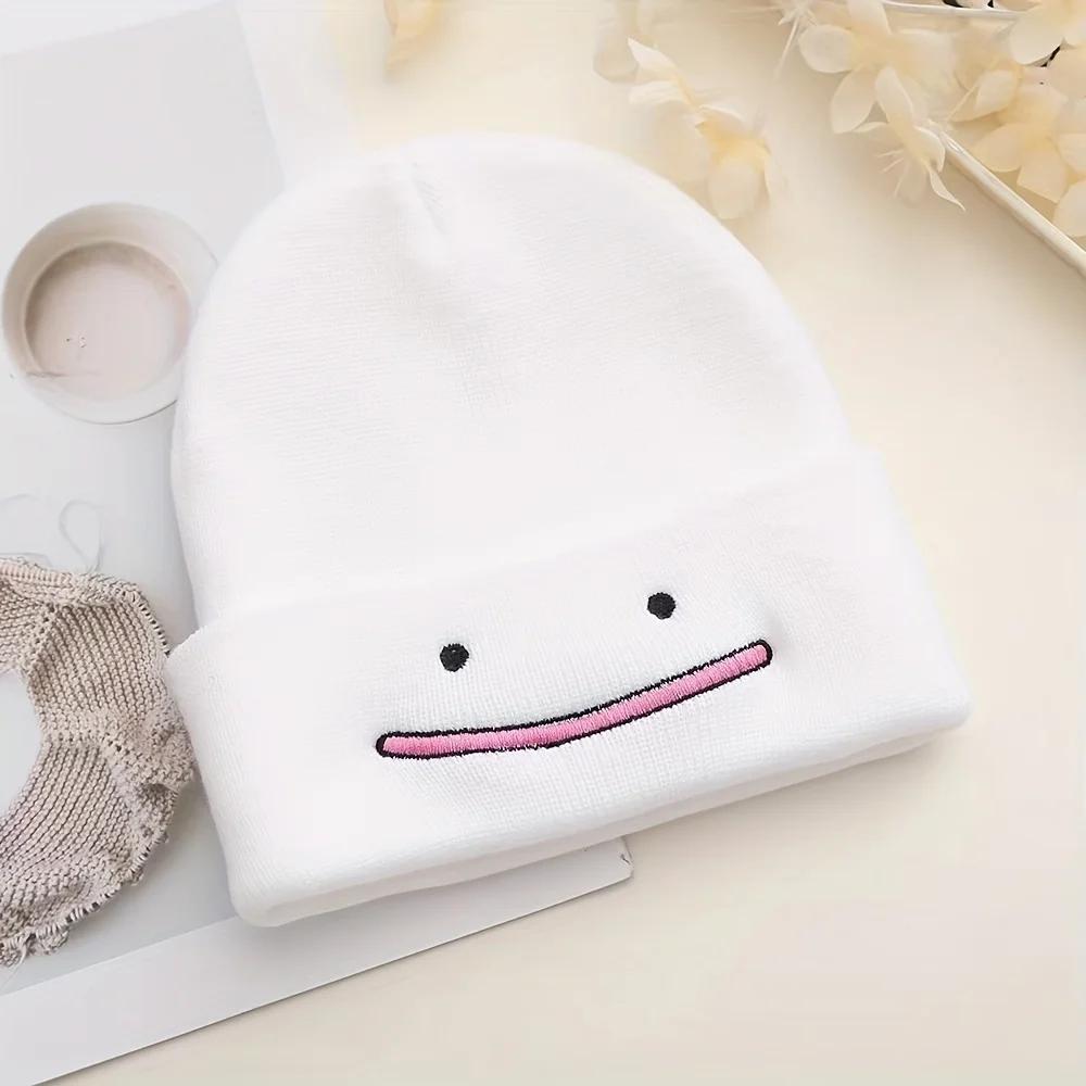 Knitting Hat Fashion Anime Men Women Beanie Autumn Winter Warmer Bonnet Cute Embroidery Outdoor Windproof Cap Casual Hats