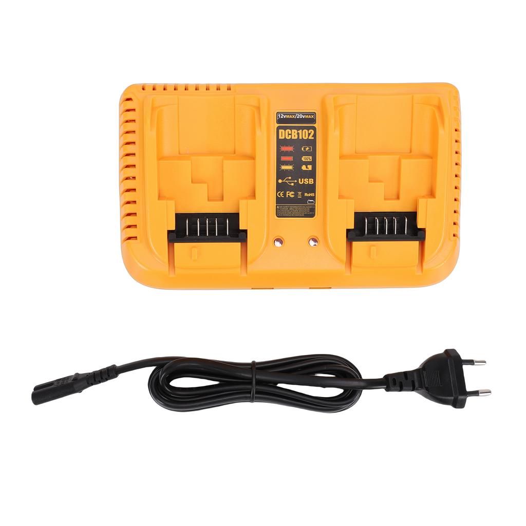 Power Tool Battery Charger Fit for DCB120 DCB127 DCB122 DCB124 DCB203 DCB204 DCB206 6A Battery 2 Port Charger Station