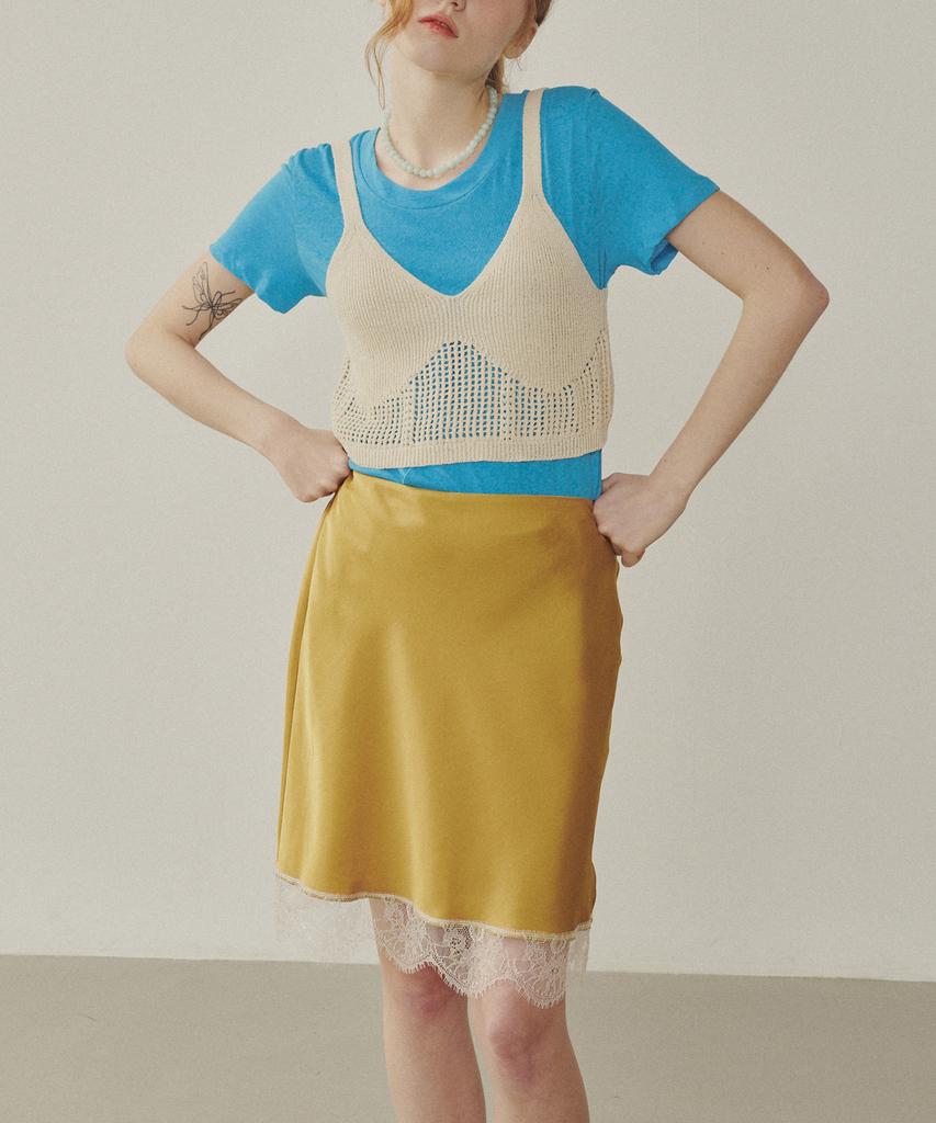 Melly And Rose Rose Lace Satin Skirt (314809)