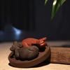 Zisha Qiankun Niu Statuette Ceramic Lucky Cow Crafts Cute Home Decoration Accessories Chinese Tea Set Ornaments Statue