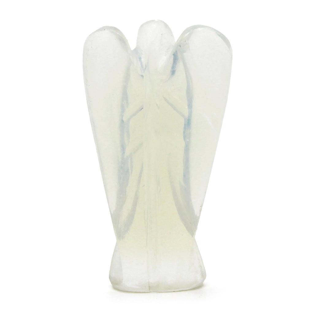 Opalite Crystal Angel Hand Carved Figurine