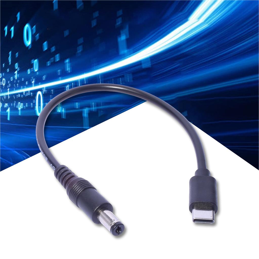 Universal Charging Cable USB C To DC5.5x2.5mm/DC5.5x2.1mm Male Extension Cord Power Extension Cord 5V/3A 15W Wire