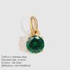 eManco DIY Jewelry Accessories: Stainless Steel Round Cubic Zirconia Pendant Necklace
