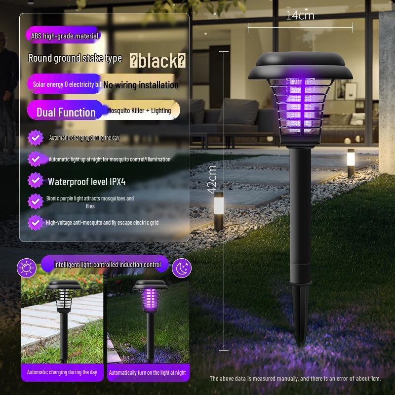 

Solar Powered Outdoor Mosquito Killer Lamp Ground Plug-in Type