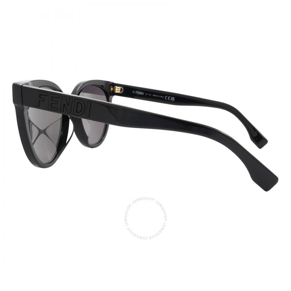 Fendi Grey Cat Eye Ladies Sunglasses Fe40008u 01a 56