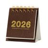 Mini Desk Calendar 2026 Standing Flip Small Desktop Calendar Jan.2026 to Dec 2026 12 Monthly Calendar with Twin-Wire Binding for Home Office School