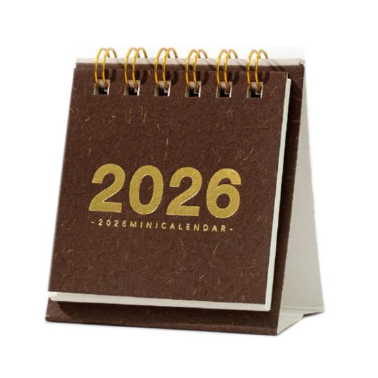 Mini Desk Calendar 2026 Standing Flip Small Desktop Calendar Jan.2026 to Dec 2026 12 Monthly Calendar with Twin-Wire Binding for Home Office School