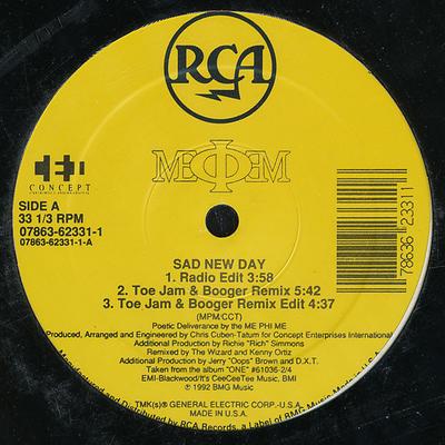 12inch Record ME PHI ME - Sad New Day 07863623311 RCA 1992 US Rap & Hip-Hop/R&B Used