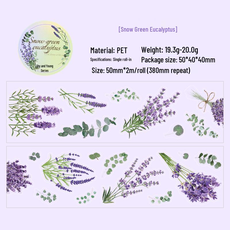 Kusaka ZABC Floral Washi Tape Set: 6 Styles for Journals & DIY Collage