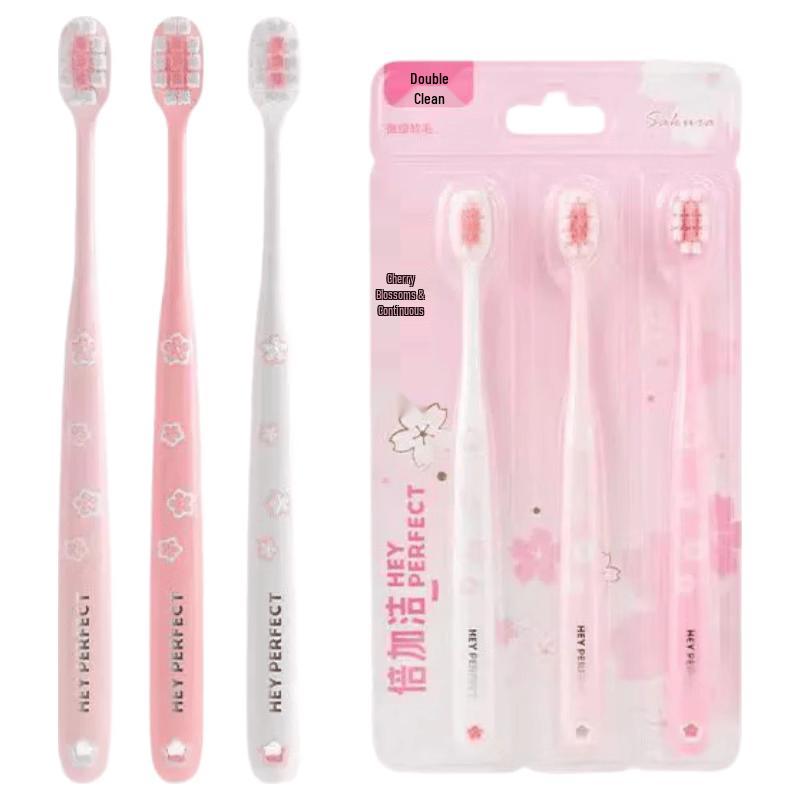 Beijiajie Soft Bristle Toothbrushes 3-Count
