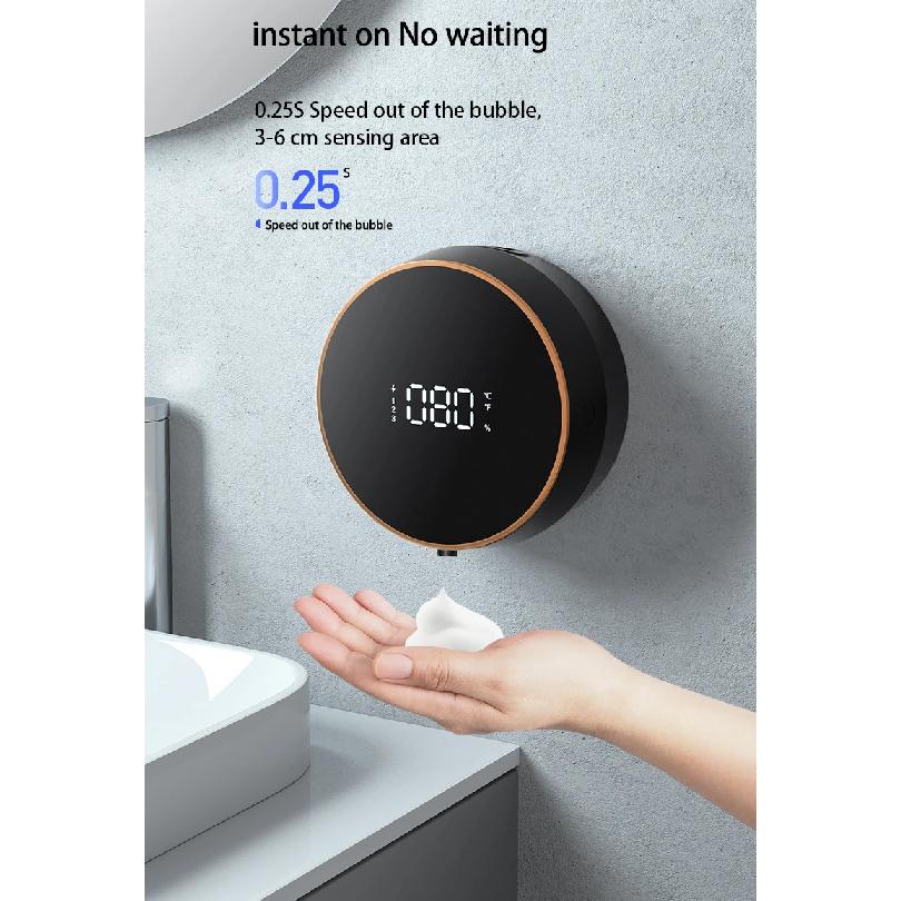 Touchless Automatic Sensor Soap Dispenser Foam Type-C Charging Smart Induction Hand Washer with Temperature Digital Display
