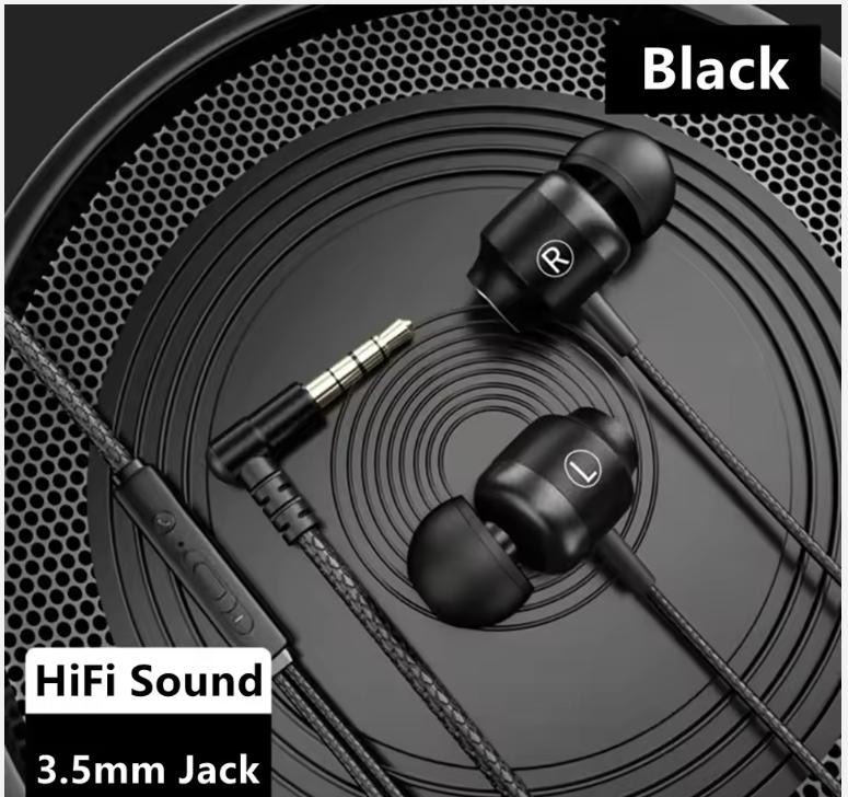 Gamer Wired Headphones Gaming Wired Earphone Metal HiFi Bass Stereo 3.5mm Earphone Earbud For Phone Computer Mic L Jack Magnetic