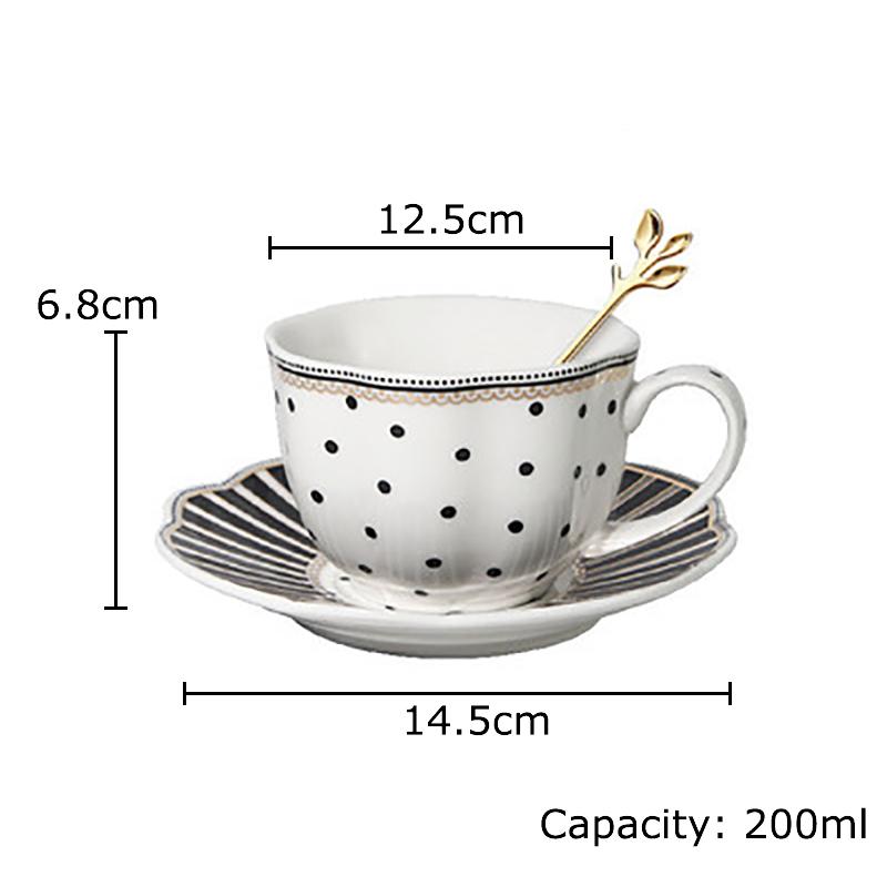 Pop Art Striped Polka Dots Ceramic Cup&saucer Dining Table Coffee Cup Milk Mugs Afternoon Tea Teacup Fruit Juice Container