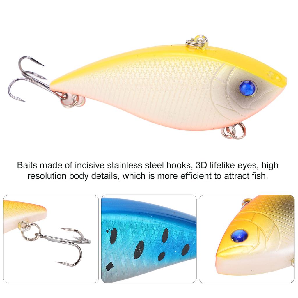8pcs 11g 7cm Floating Fishing Lure 3D Lifelike Eyes Artificial Fishing Luya Bait for Sea