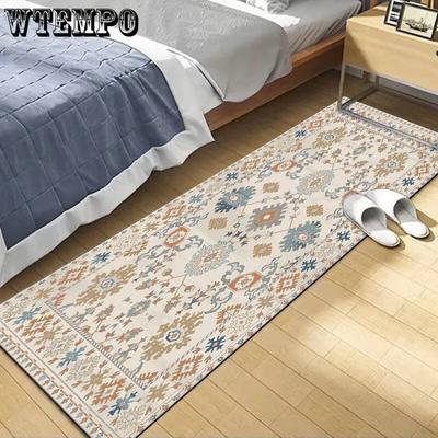 Wohnzimmer Teppich Einfacher Schlafzimmer Nachttisch Teppich Rechteckiges Element Gitter Langer Streifen Teppich