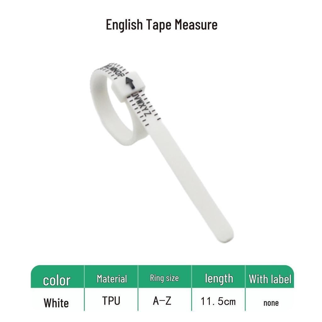 Adjustable US/UK Ring Size Measuring Tool: PU Ring Sizer & Ruler Tape