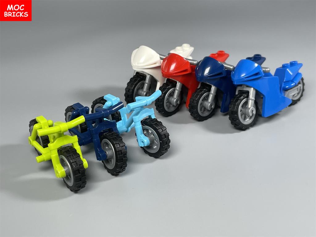 MOC Blocks Bike Bicycle Frame Mountain Biking Vehicle Motorcycle City Assembled Model Construction Block Classical Children Playthings Gift Idea